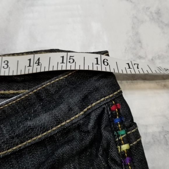 COOGI 9/10 Straight leg black jeans embroidered - Picture 7 of 15